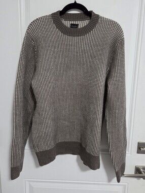 NWT - Good Man Brand Men's 100% Merino Wool Waffle Knit Sweater - Size M